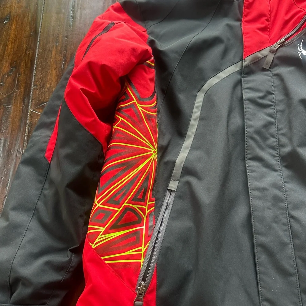 Spyder Kids Red and Black Ski Jacket - Picture 2 of 9